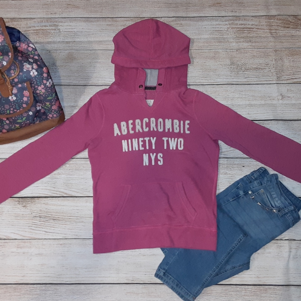 Abercrombie Pink Hoodie 🛍 Kids Size XL